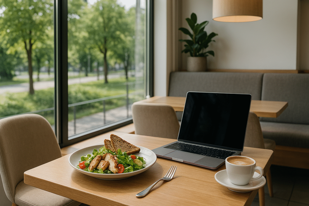 Kameralny stolik z lunchem w Enklava Restauracja w Gdańsku